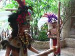 These "Mayan" dancers treated us to a presentation.